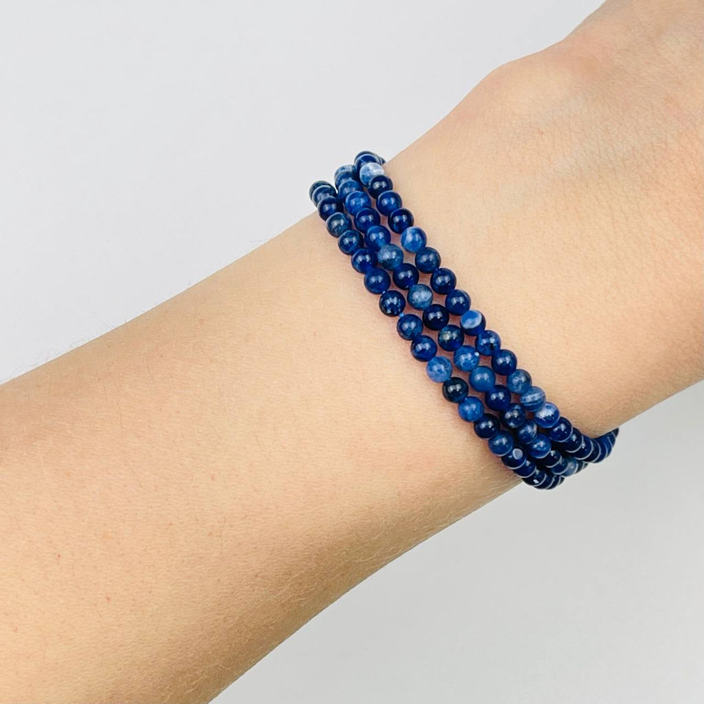 Бусины для украшений из Содалита (112 бусин) 40 см