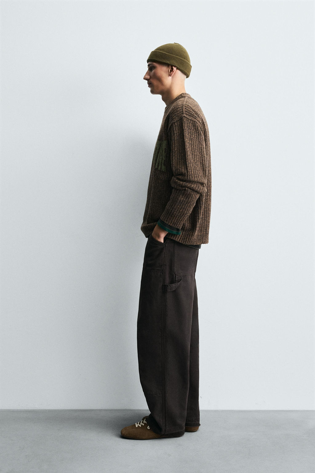 RIBBED SLOGAN SWEATER - Zara фото 4