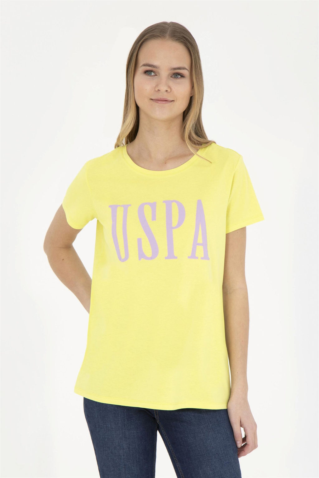 Женская фисташково-зеленая футболка с круглым вырезом - U.s. polo assn фото 2