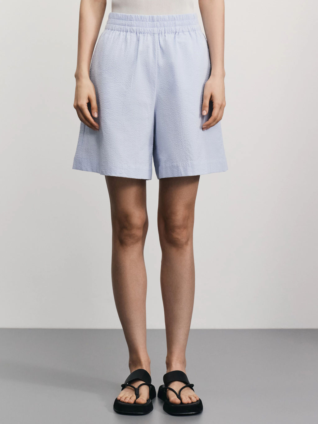 Шорты из фактурного хлопка / Zarina  фото 3