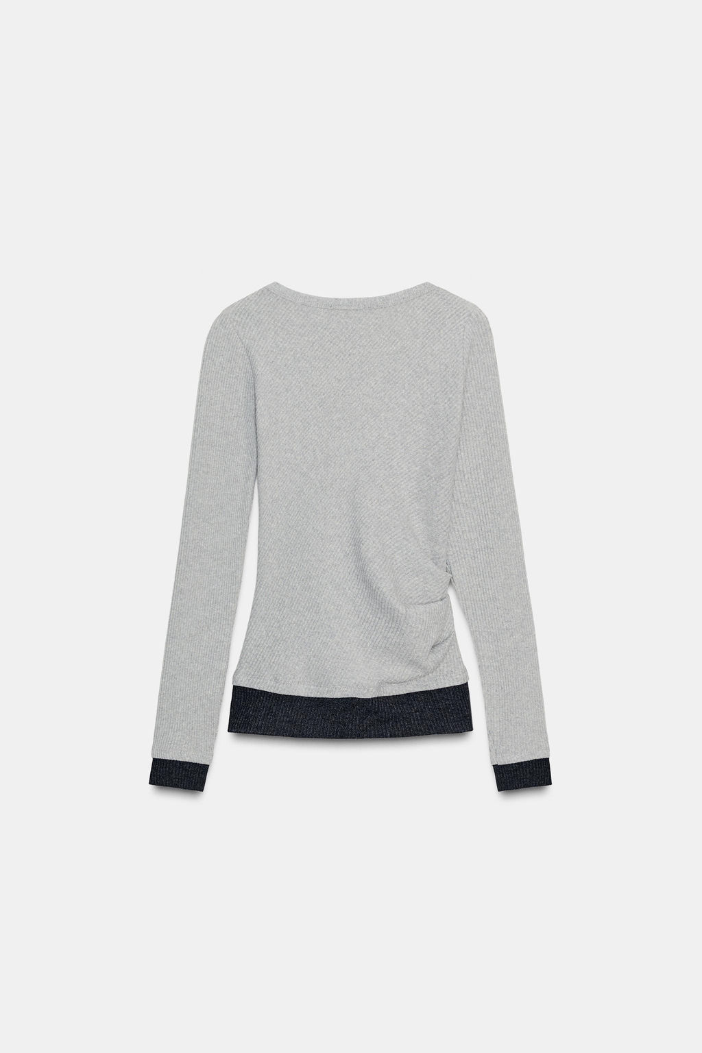 DRAPED MOCK LAYER T-SHIRT - Zara фото 3