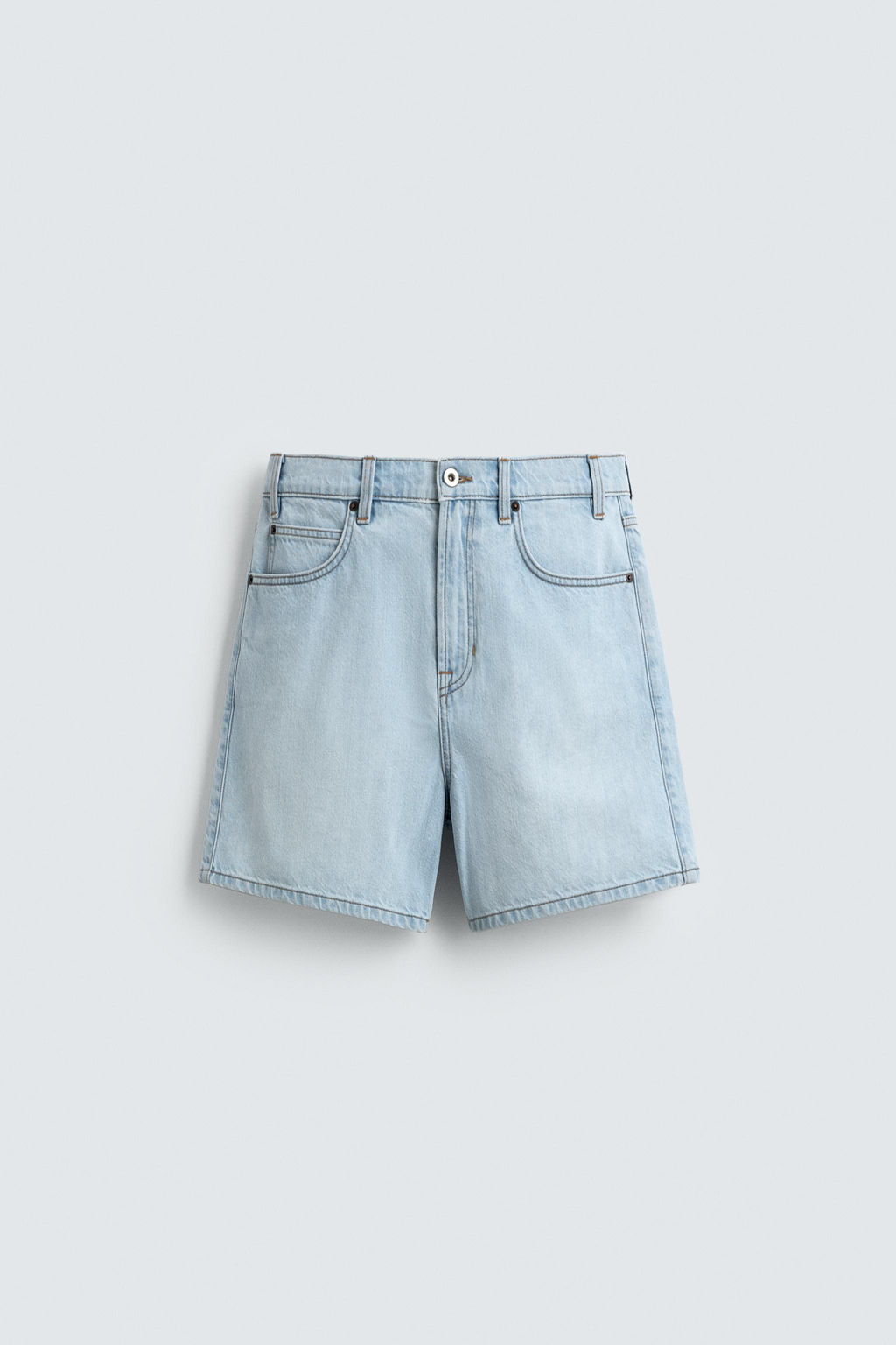 BERMUDA DENIM RELAXED FIT / Azul claro