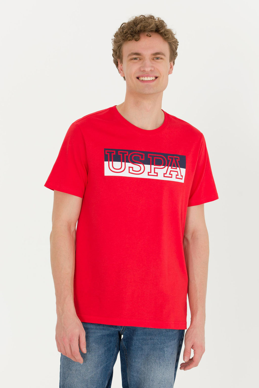 Erkek K_rm_z_ Bisiklet Yaka Ti__rt