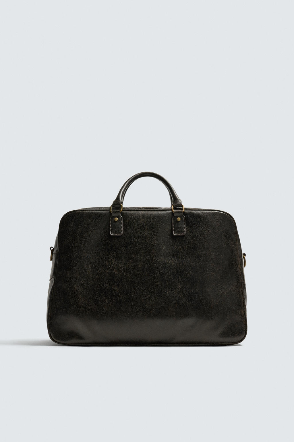 BOLSO DE VIAJE CRAQUELADO / Marr?n - Zara фото 4