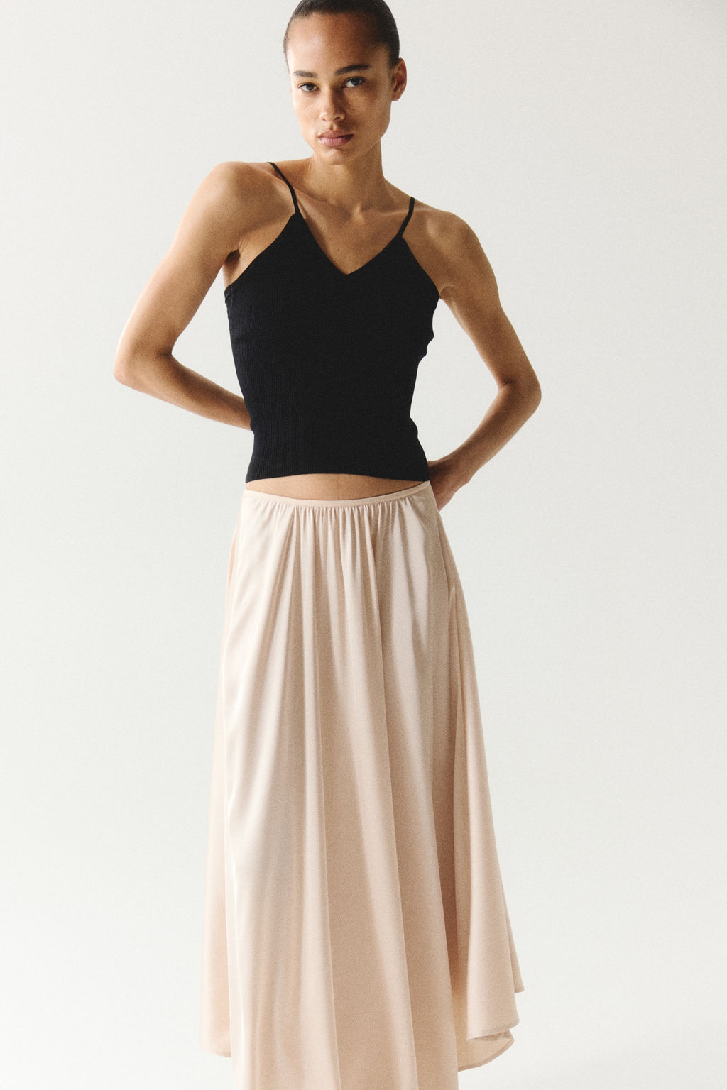Satin maxi skirt - H&m фото 3