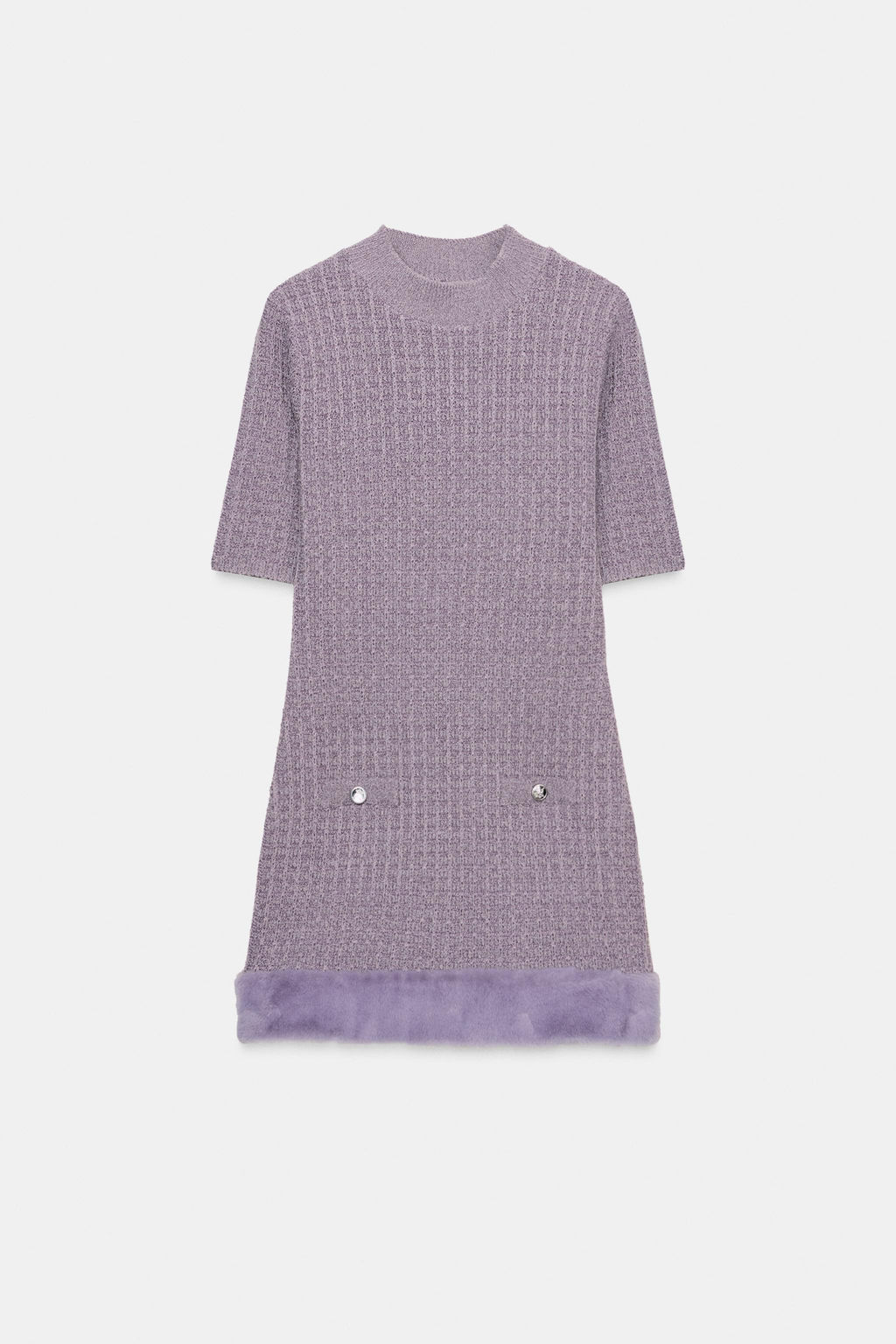 TEXTURED FAUX FUR DRESS - Zara фото 5