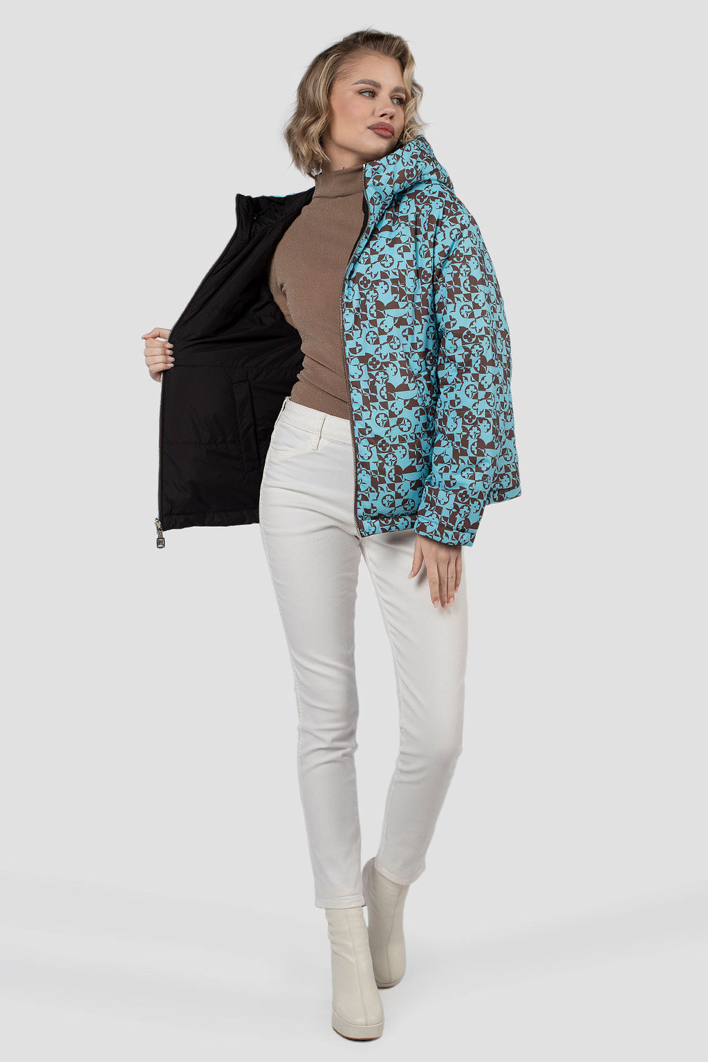 04-2978 Куртка женская демисезонная (биопух 100) - El podio фото 3