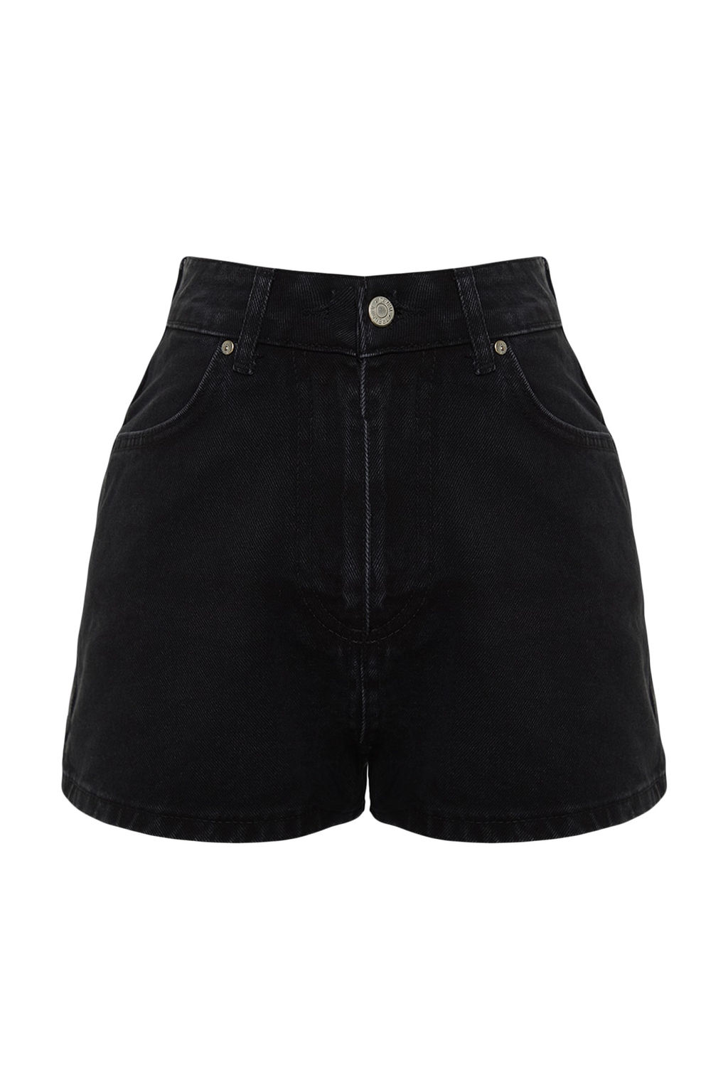 TRENDYOLMILLA Siyah Yuksek Bel Denim Sort TWOSS23SR00312  фото 8