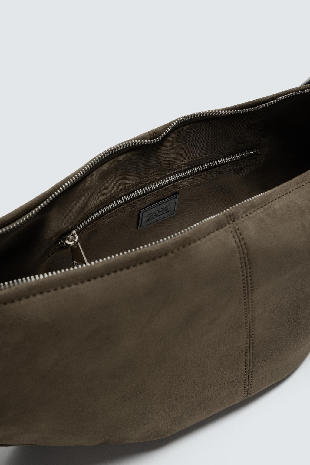 BOLSO DE HOMBRO LISO / Verde Caqui - Zara фото 5