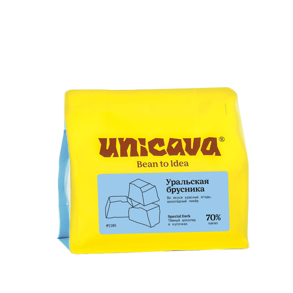 Уральская брусника, тёмный шоколад 70 %