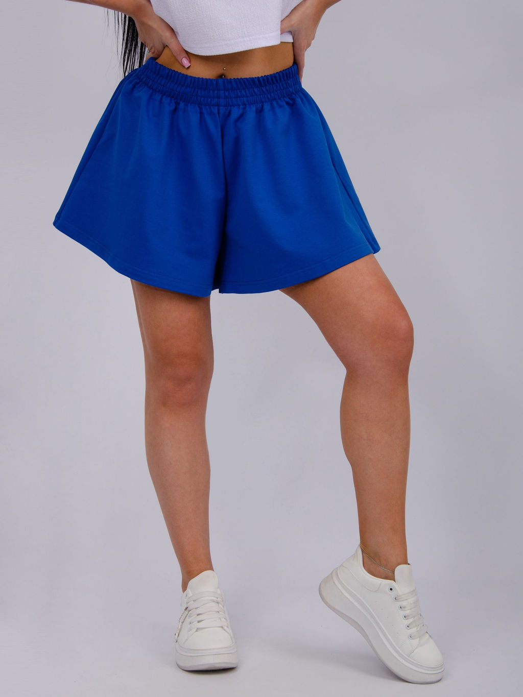 Шорты Лолита, футер с лайкрой - Малина фото 44