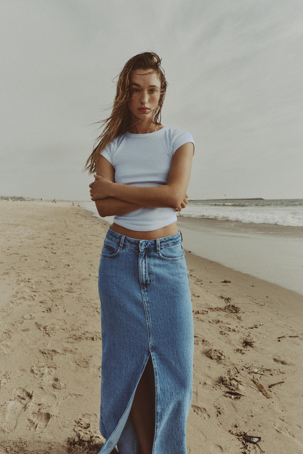 Z1975 DENIM CROSSOVER MIDI SKIRT - Zara фото 29