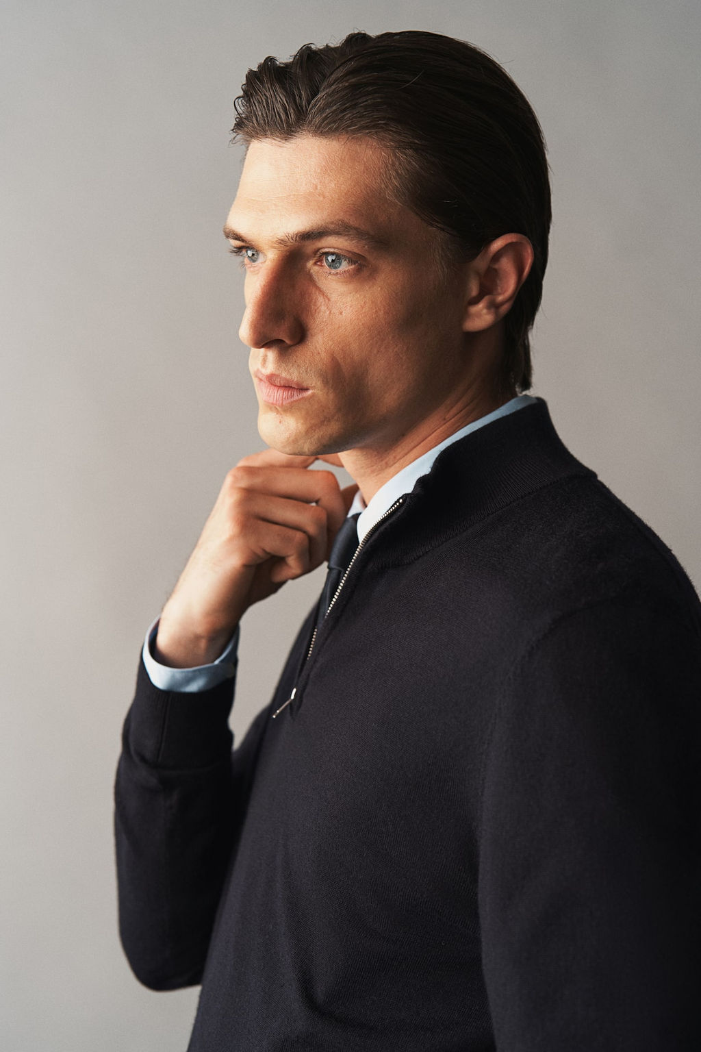 Jersey en lana merino con cremallera Slim Fit - H&m фото 3