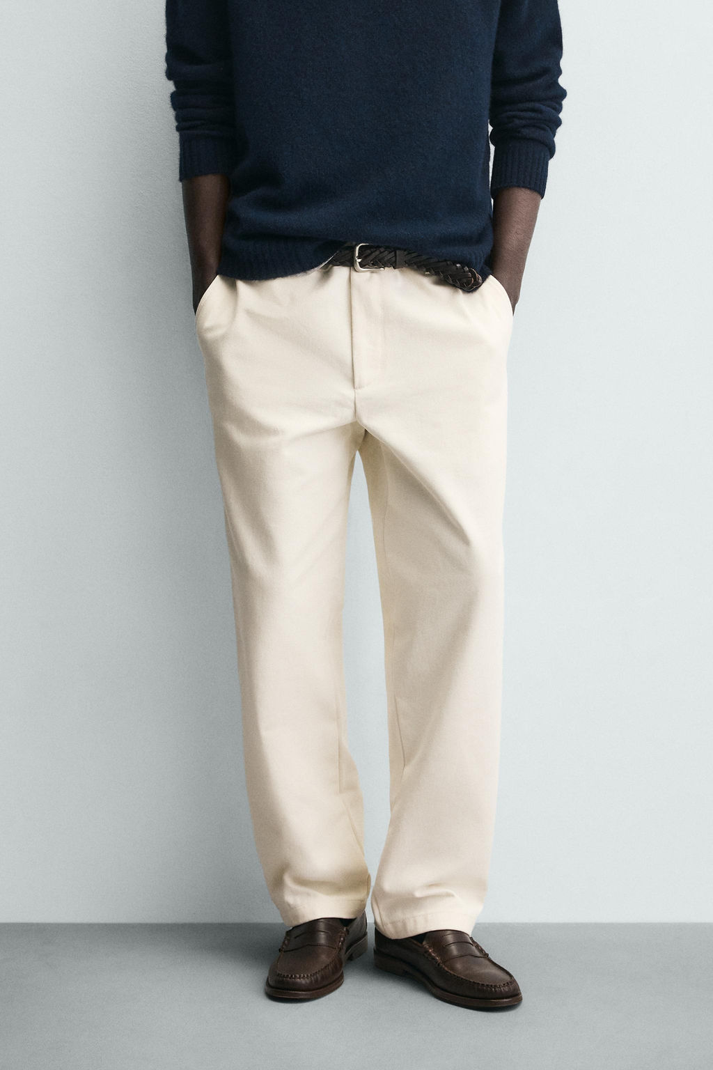 PANTAL?N STRAIGHT FIT ESTRUCTURA / Crudo - Zara фото 10