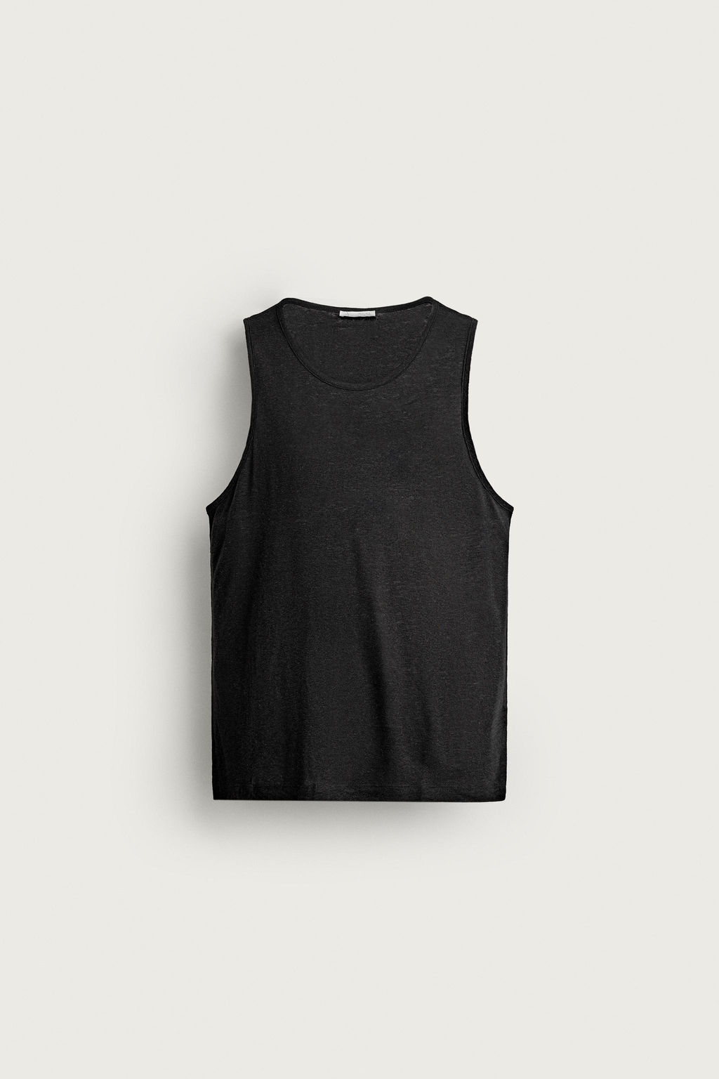 CAMISETA TANK RELAXED FIT VISCOSA - LINO / Negro - Zara фото 6