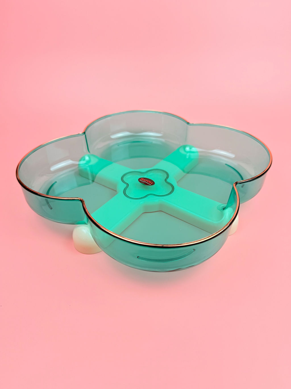 Блюдо на подставке 25*25см (пластик) цвет микс OLS-033А-7