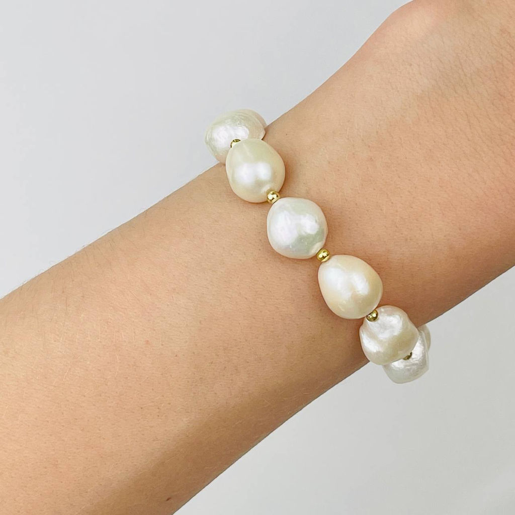 Браслет из Жемчуга и Лазурита 16 см +