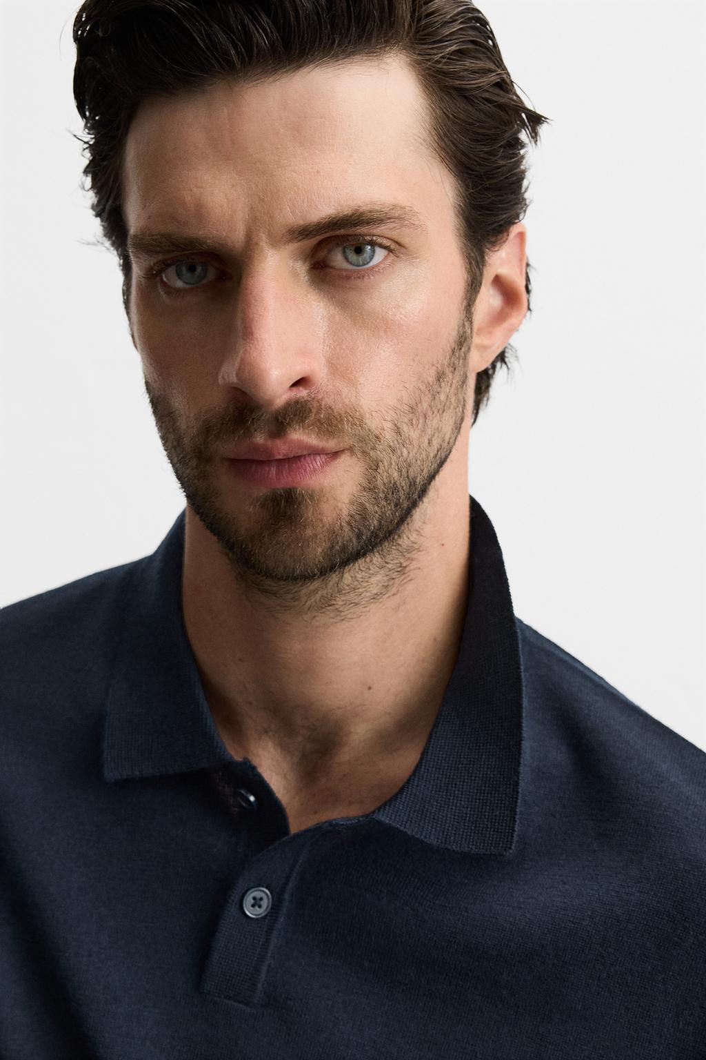 MERINO WOOL KNIT POLO SHIRT - Zara фото 13