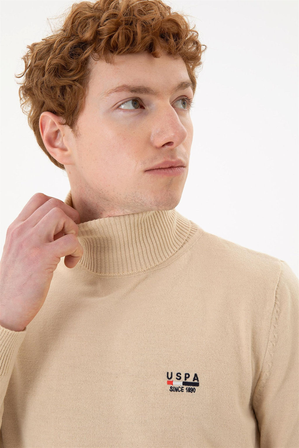 Мужской базовый свитер кремового меланжа - U.s. polo assn фото 2