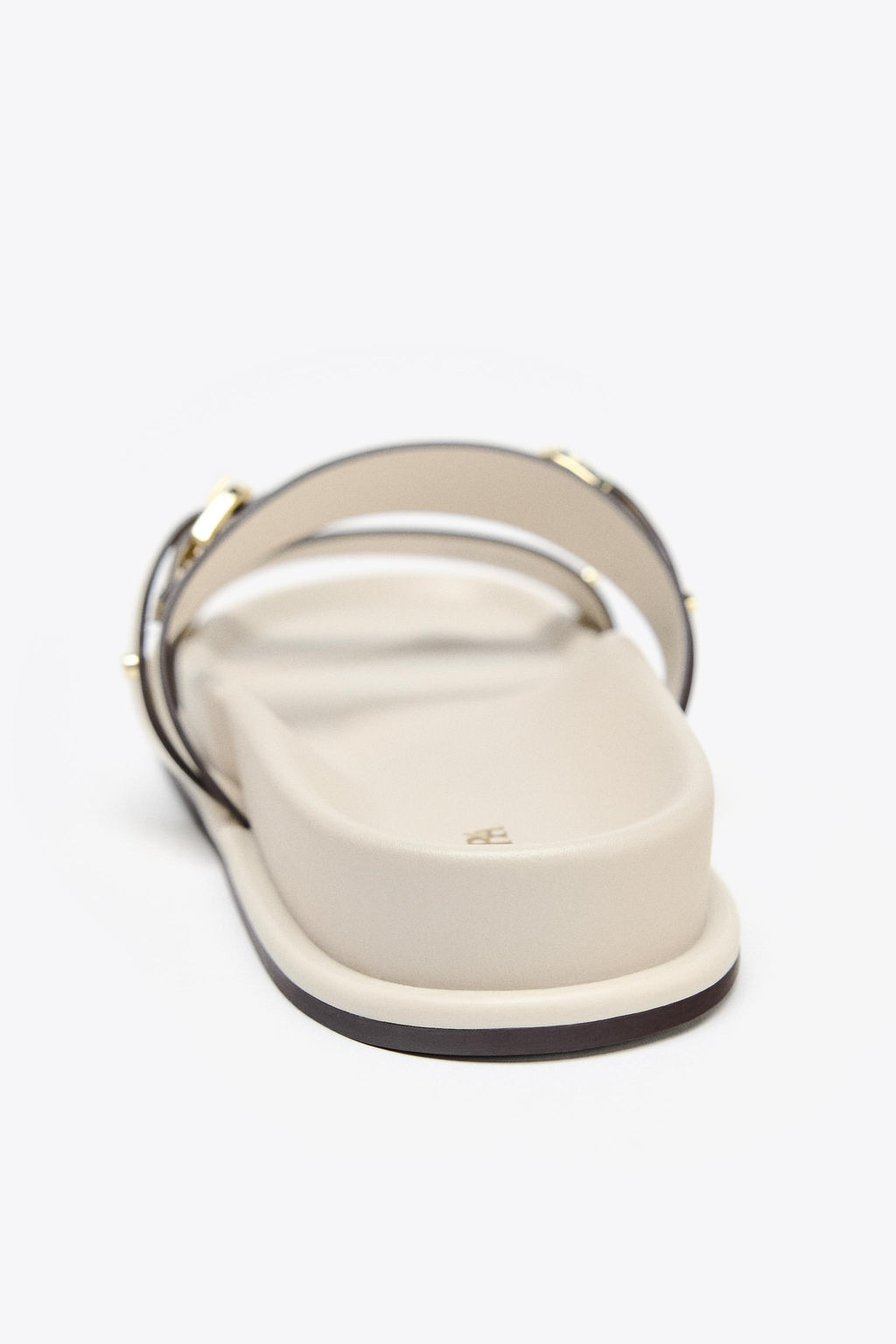 BUCKLED FLAT SLIDER SANDALS