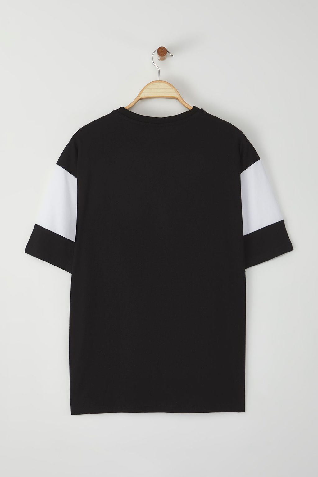TRENDYOL MAN Siyah Kolej Oversize/Genis Kesim %100 Pamuklu Bask?l? Tok Kumas T-shirt TMNSS25TS00097 - Trendyolmilla фото 2