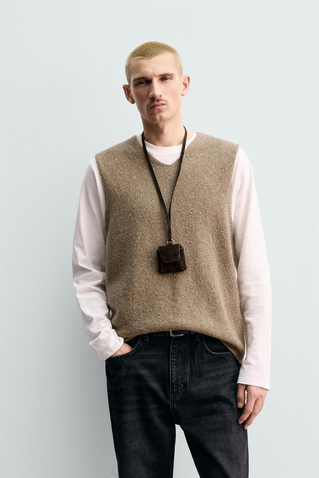 ORIGINS FLECKED KNIT VEST - Zara фото 2