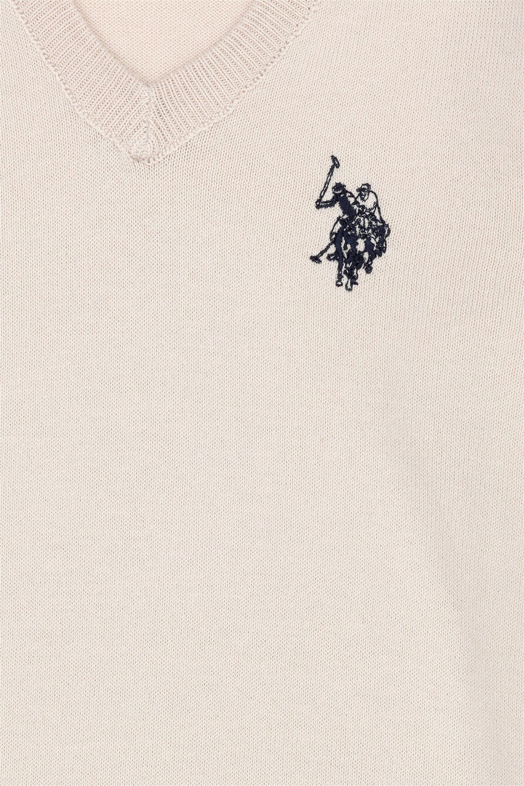 U. S. Polo Assn Кремовый базовый свитер с v-образным вырезом для девочек - U.s. polo assn фото 10