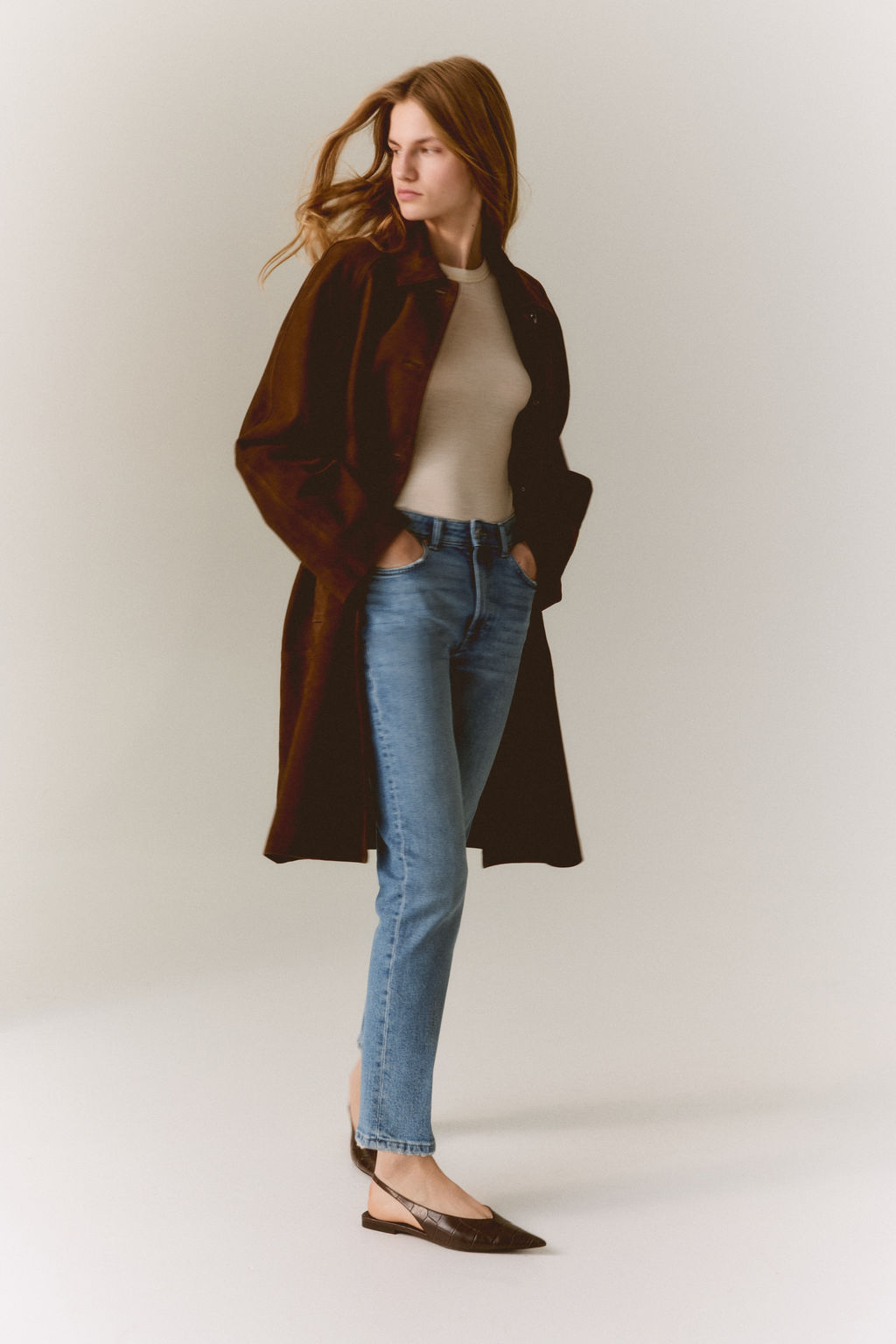 Slim Straight High Ankle Jeans - H&m фото 4