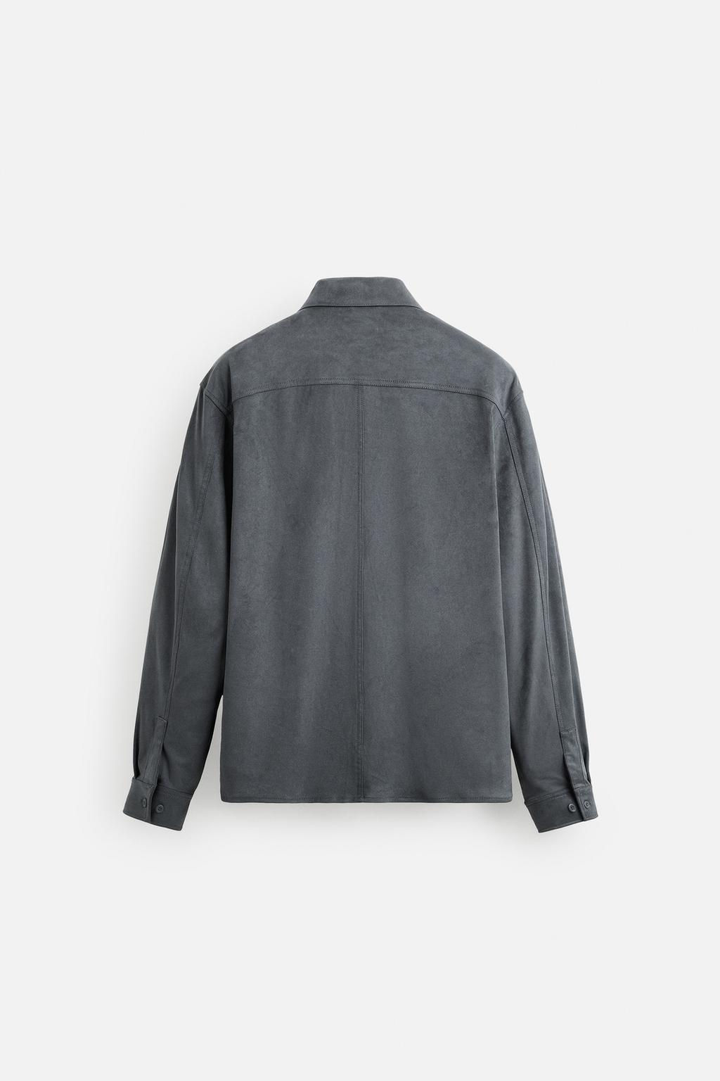 LIGHTWEIGHT FAUX SUEDE OVERSHIRT - Zara фото 24