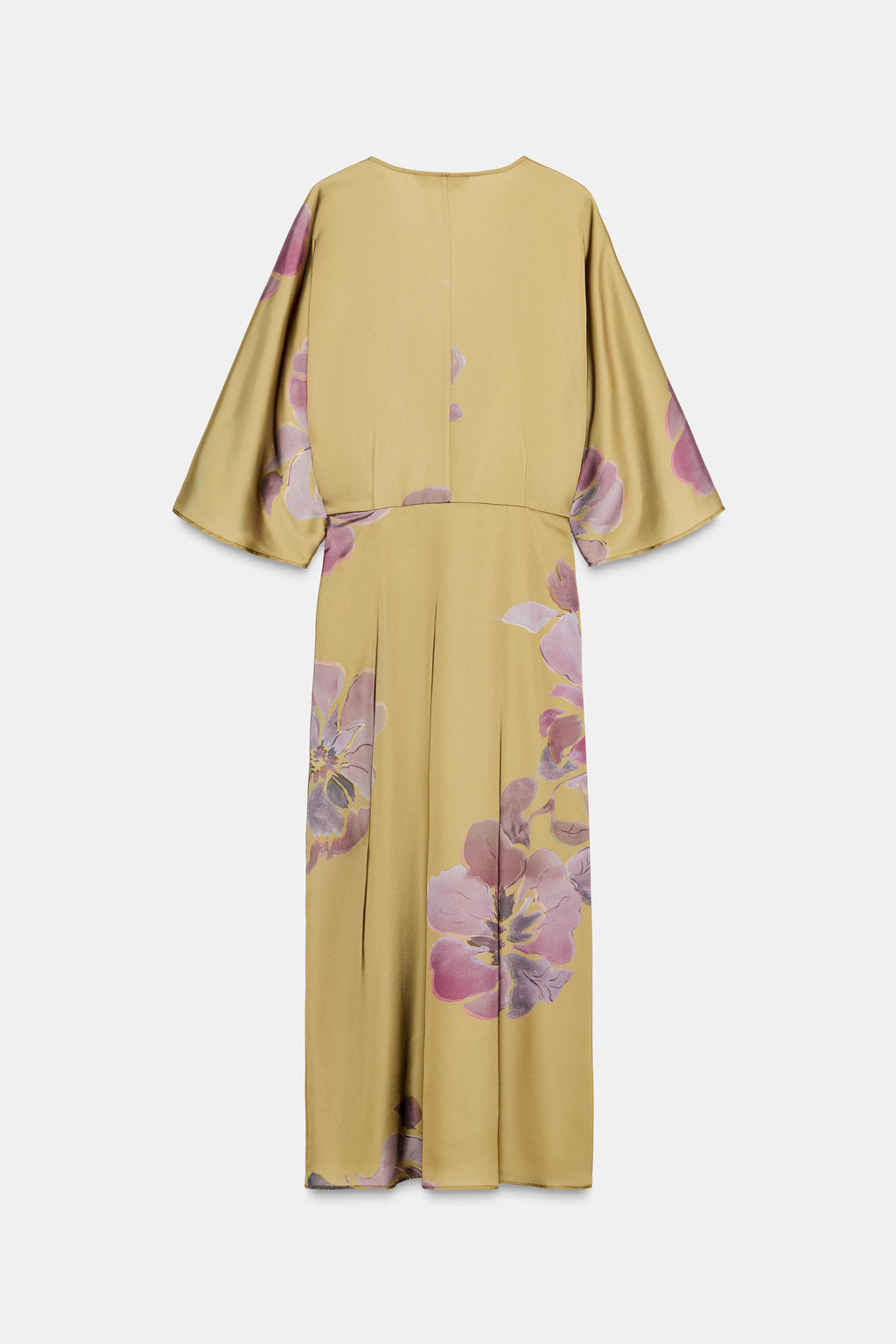 PRINTED SATIN MIDI DRESS - Zara фото 8