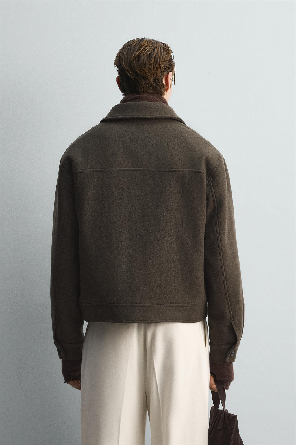 LIMITED EDITION WOOL BLEND CROPPED JACKET - Zara фото 3