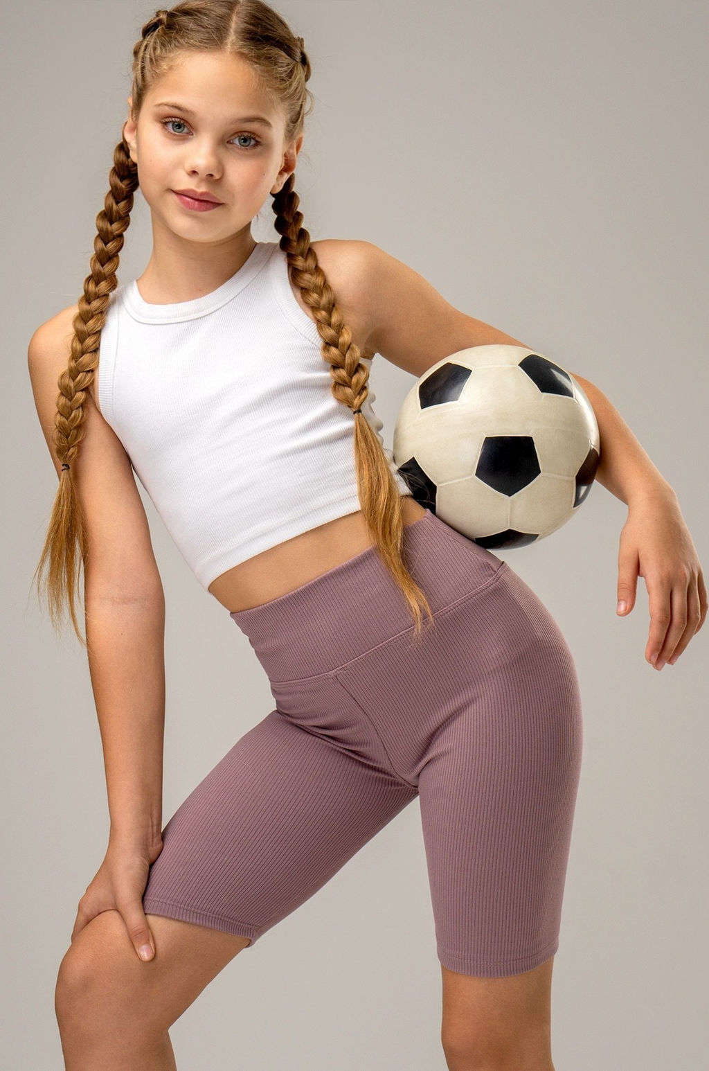 Велосипедки в рубчик для девочки Happyfox - Happy fox фото 8