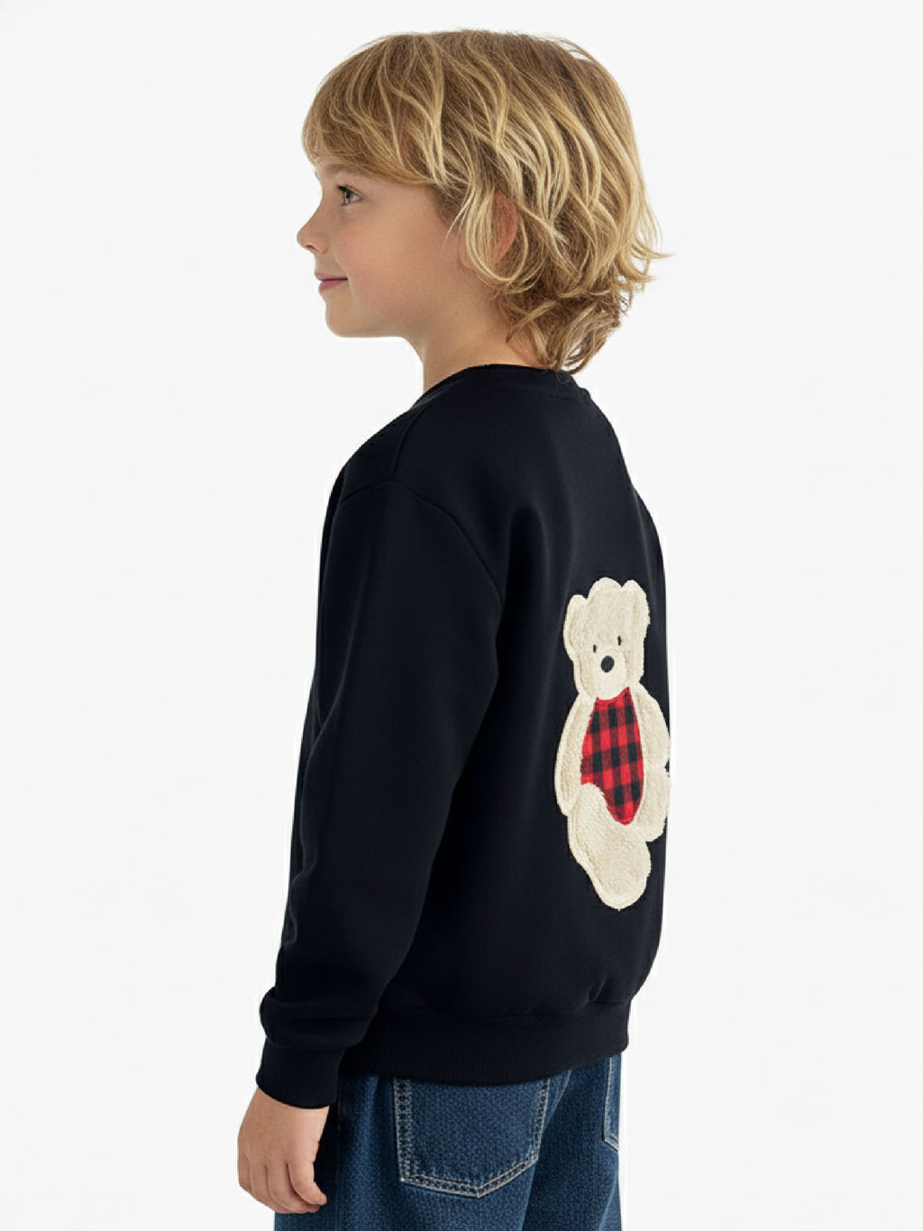 Свитшот с аппликацией 22-0533 черный|красный - Mini maxi фото 3