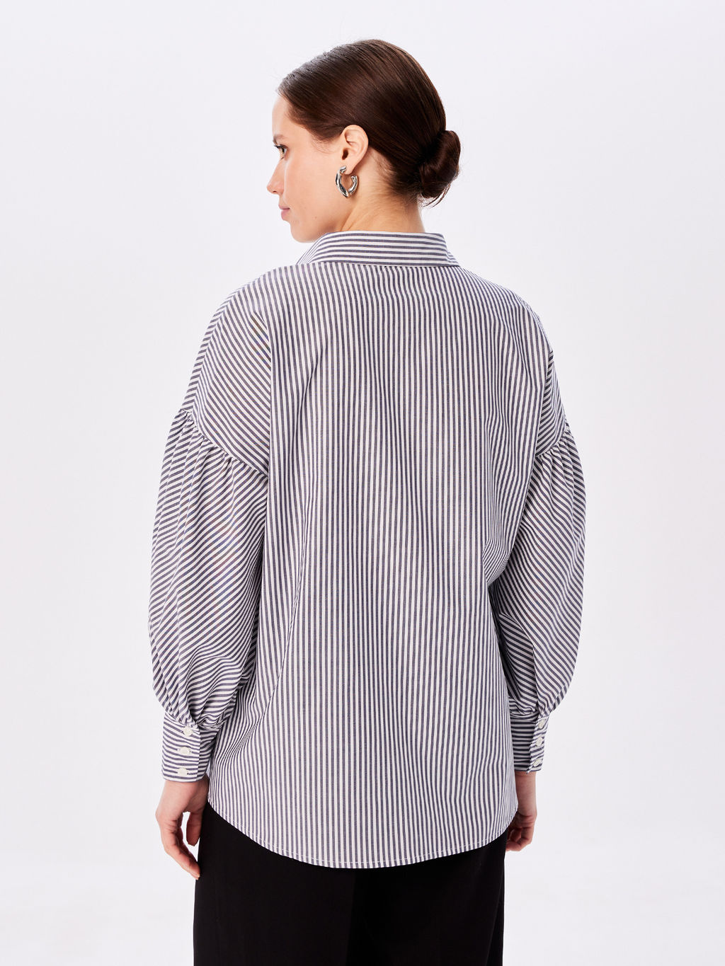 Блузка женская дл. рук. KATHARINA KROSS KK-B-006P-серая полоска  фото 3