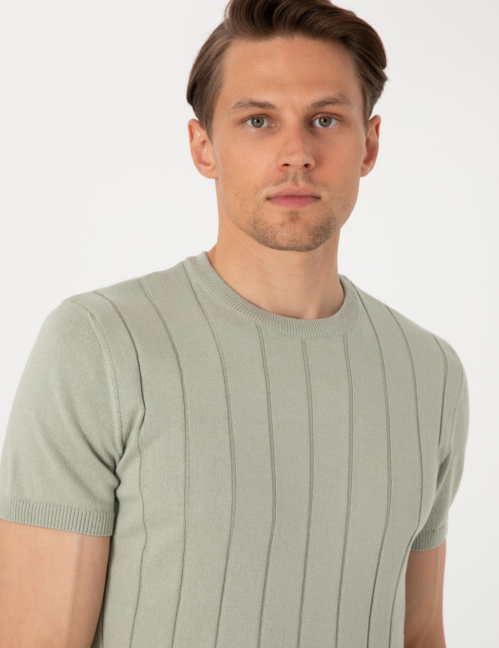 _a_la Slim Fit %100 Pamuk Bisiklet Yaka Triko Ti__rt