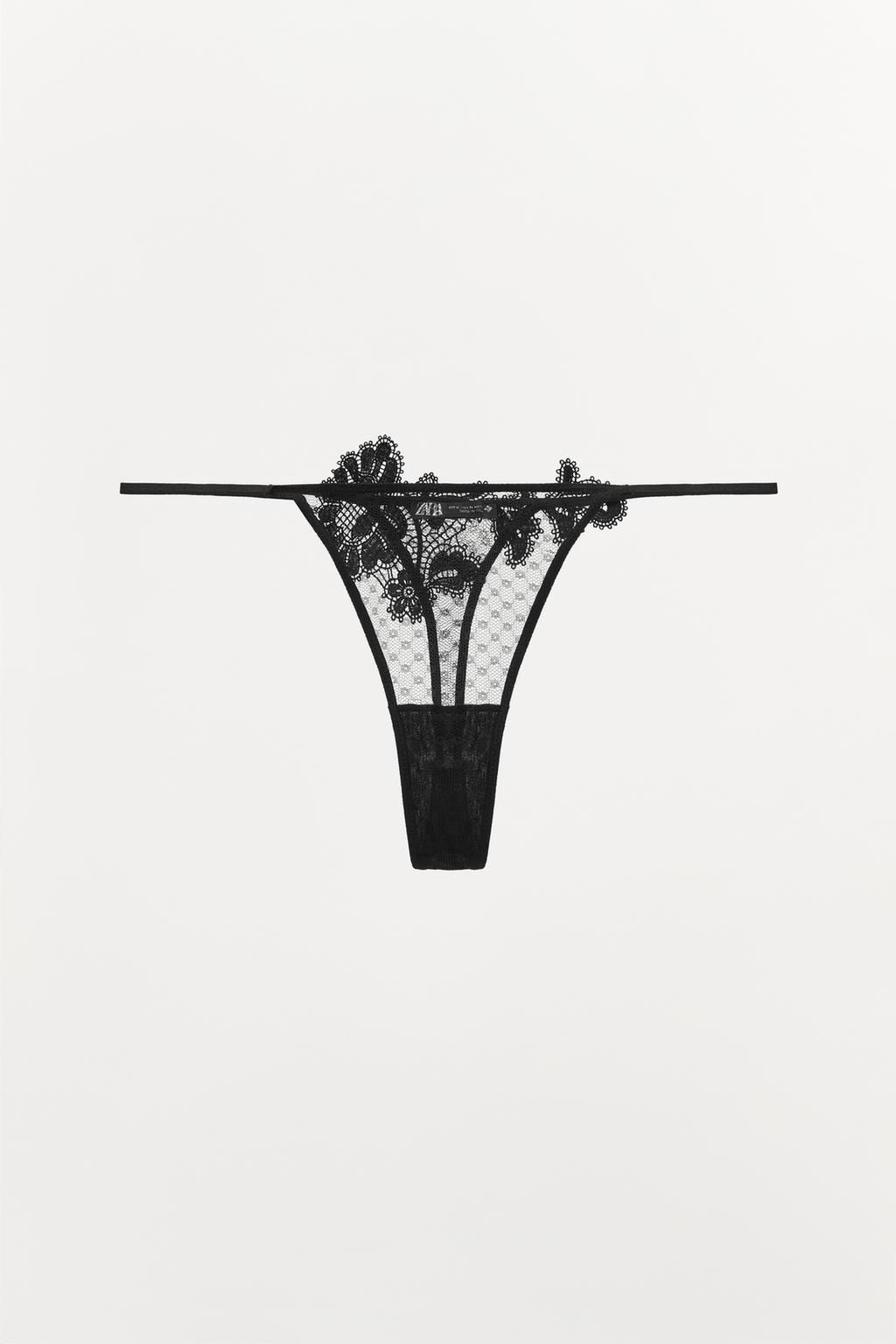 PLUMETIS LACE THONG - Zara фото 4