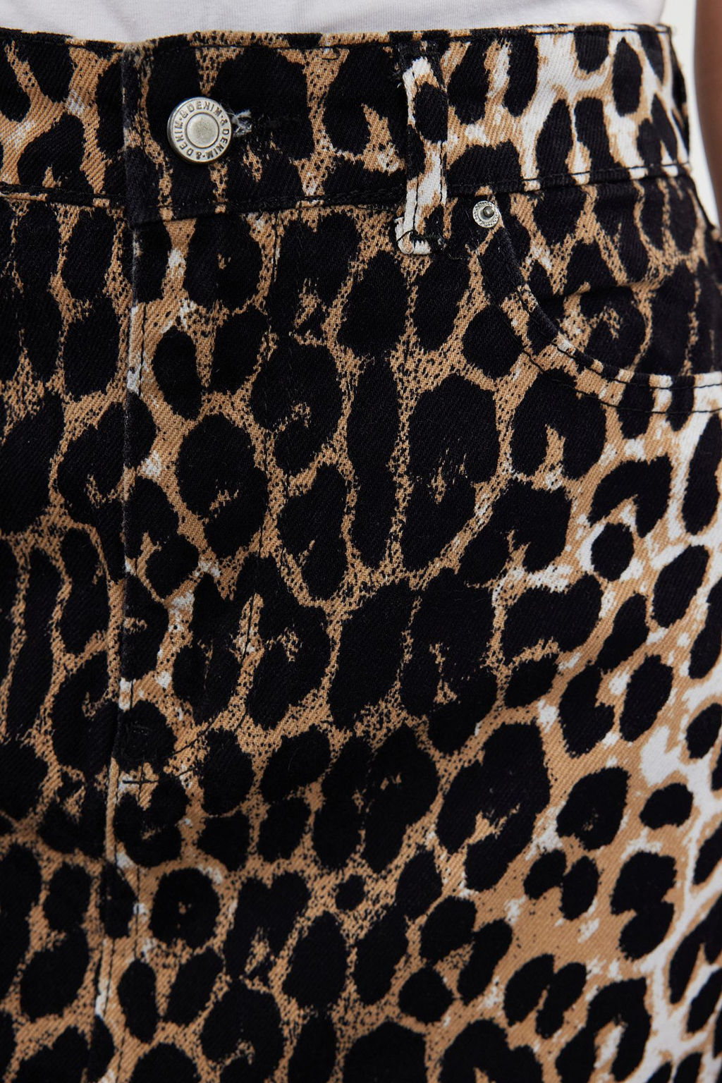 Kahverengi Leopar Desenli Dokuma Mini Etek TWOSS24ET00251