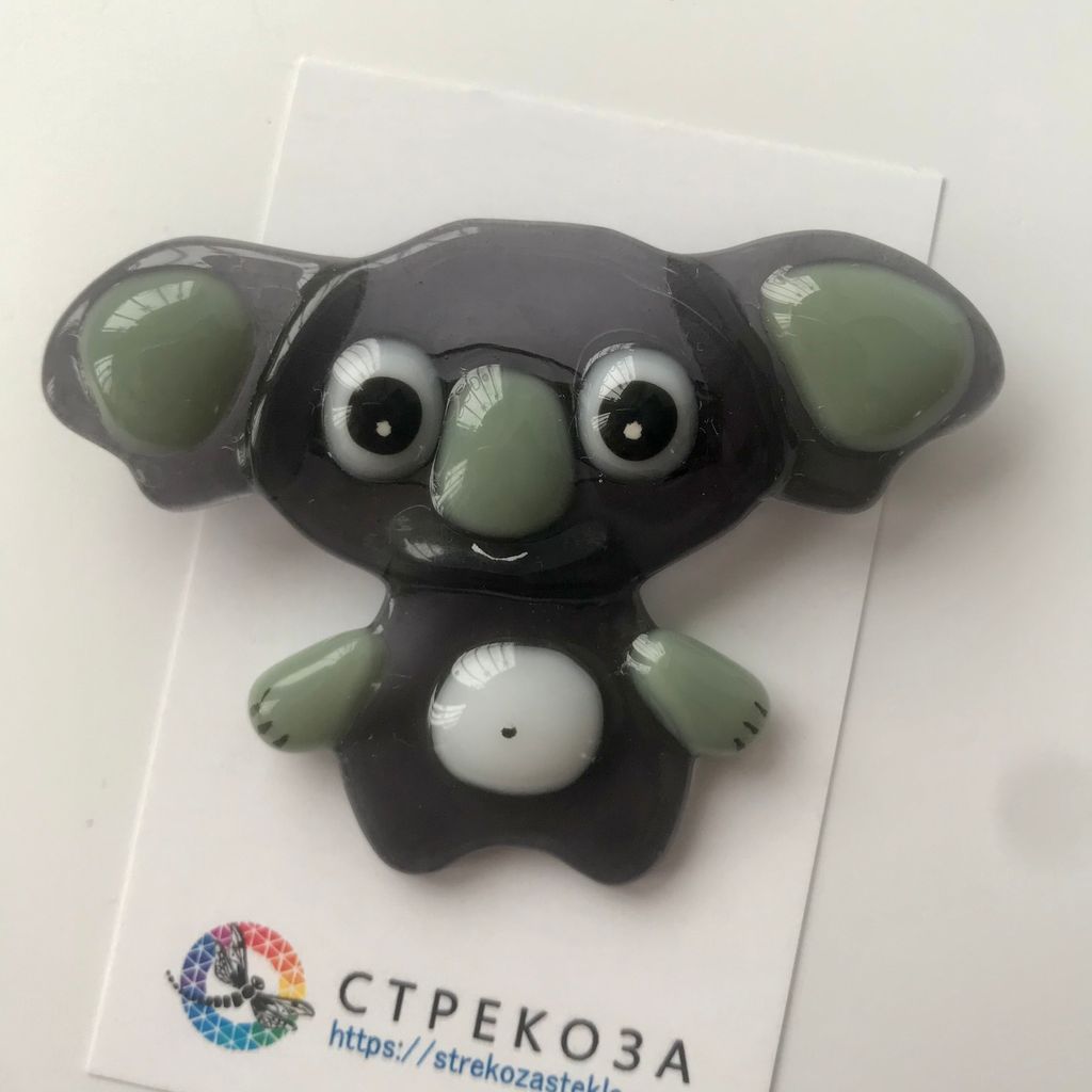 Брошь Мишка кала - Стрекоза фото 6