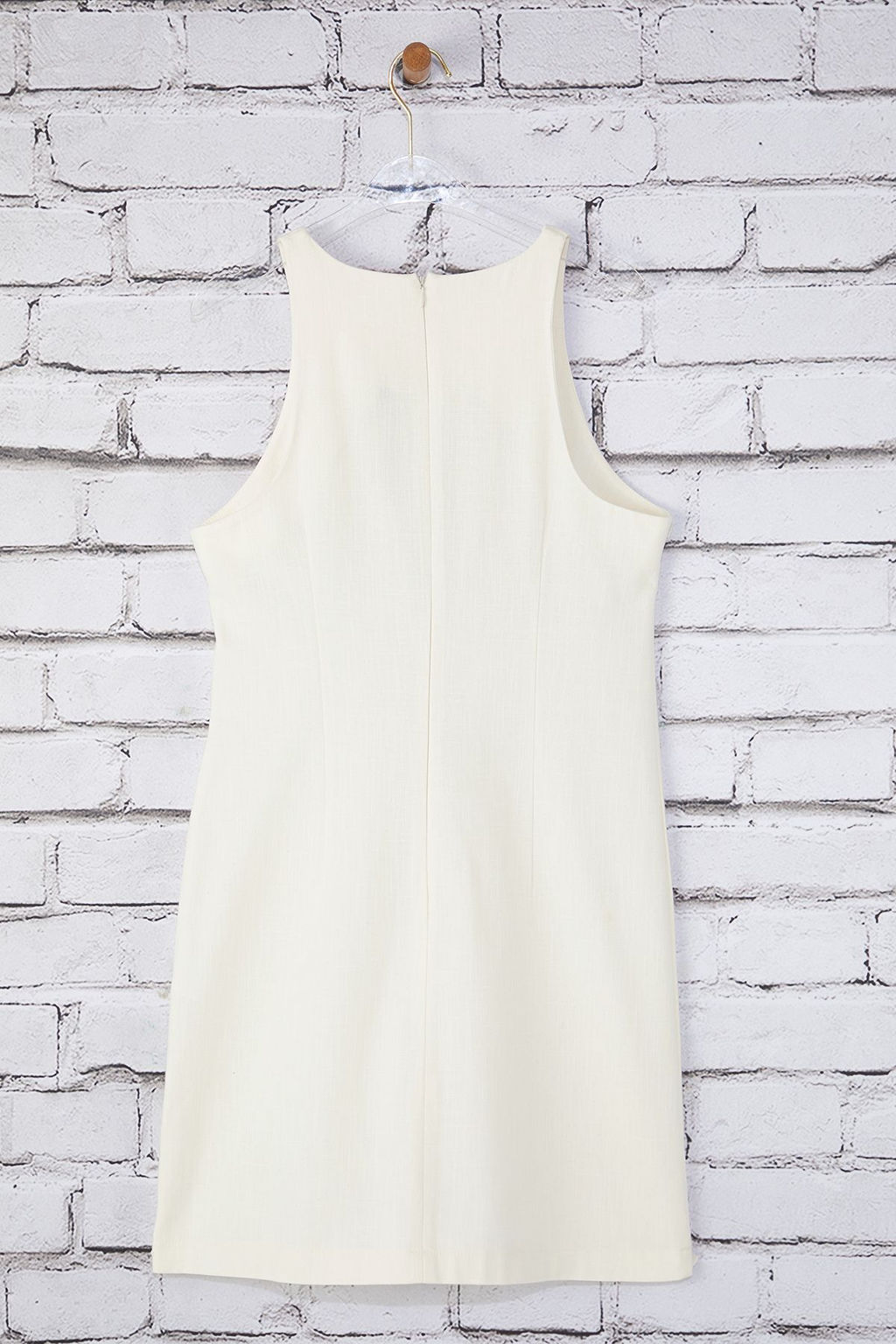 Trendyolmilla Beyaz Keten Kar?s?ml? Duz Kesim Mini Dokuma Elbise TWOSS25EL00649  фото 6