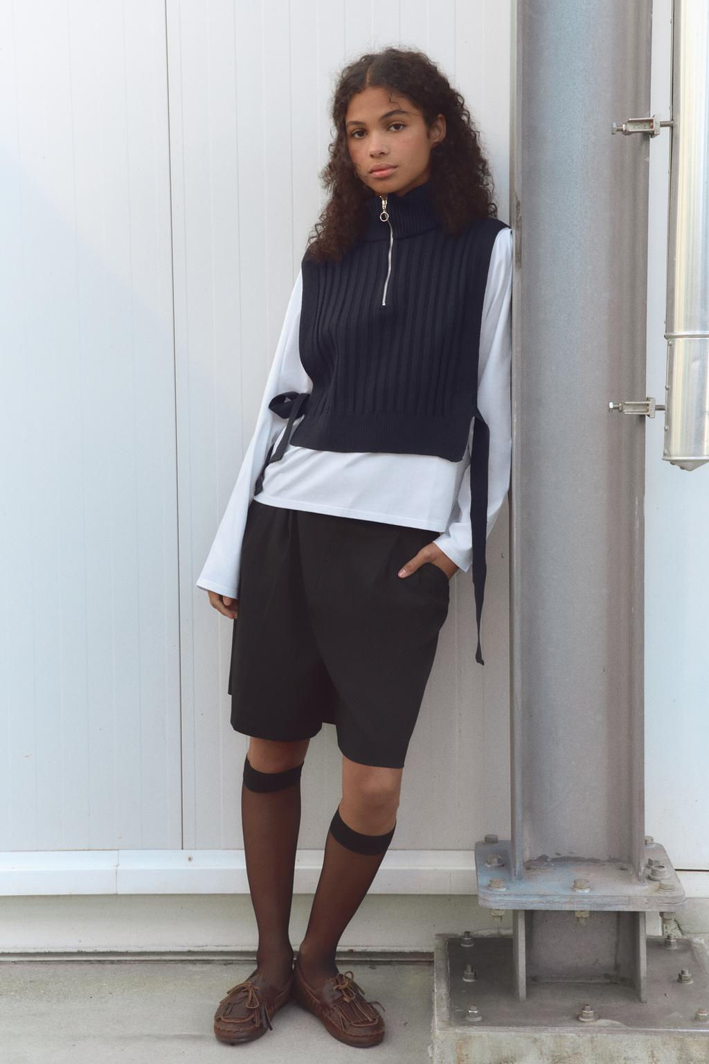 ZIP-UP GILET T-SHIRT - Zara фото 2