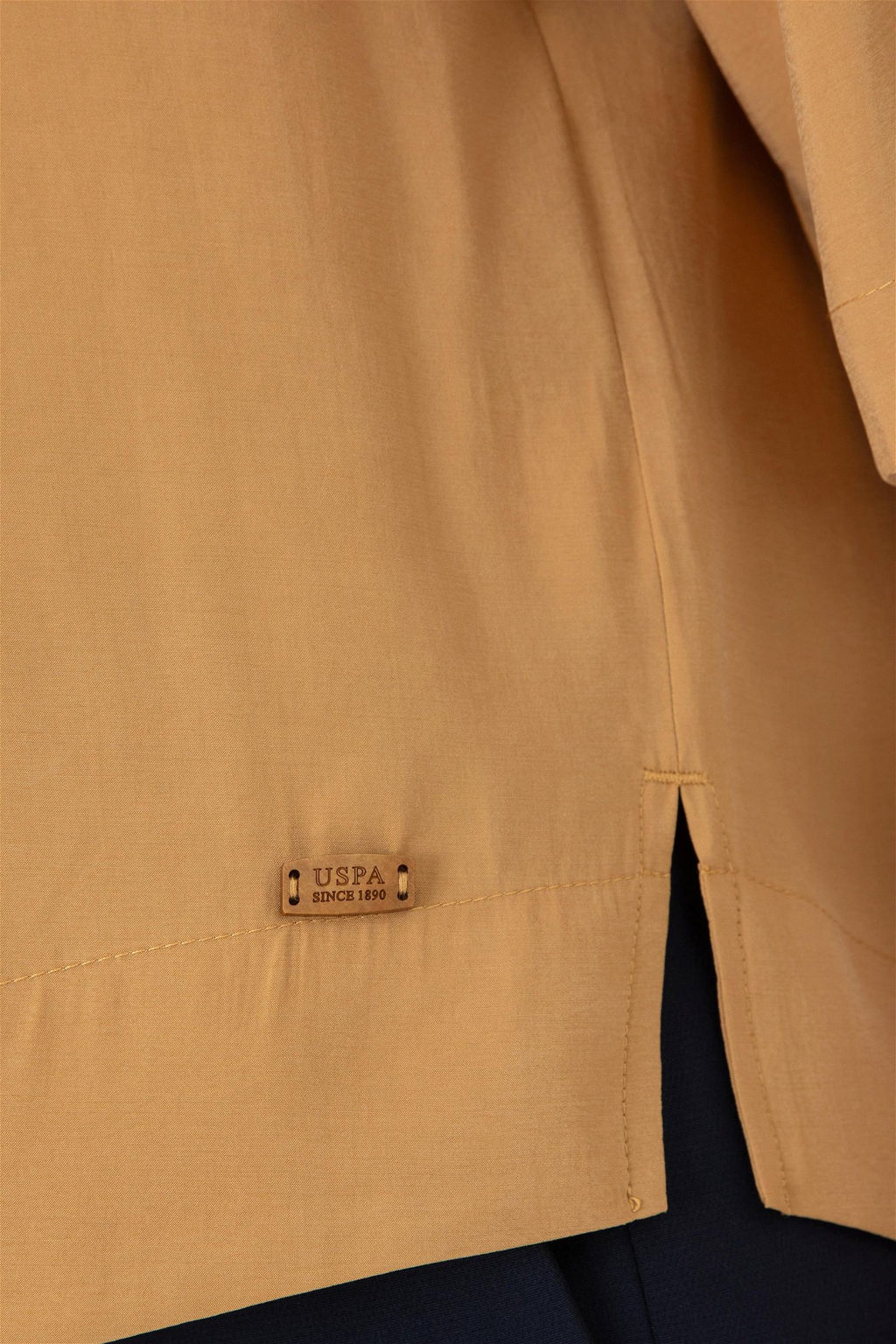 Женская рубашка светло-коричневого цвета с коротким рукавом - U.s. polo assn фото 6