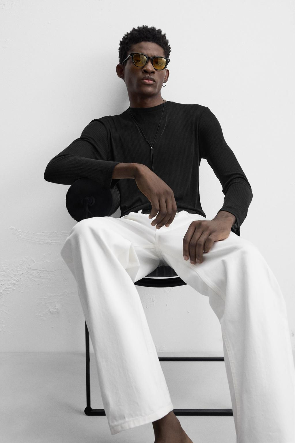 SEMI-SHEER LYOCELL T-SHIRT - Zara фото 5