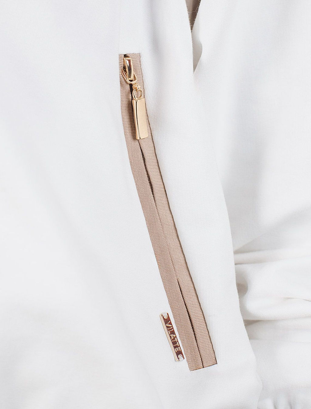 Худи на молнии из петельчатого футера двухнитки с эластаном без начеса - Vilatte фото 4