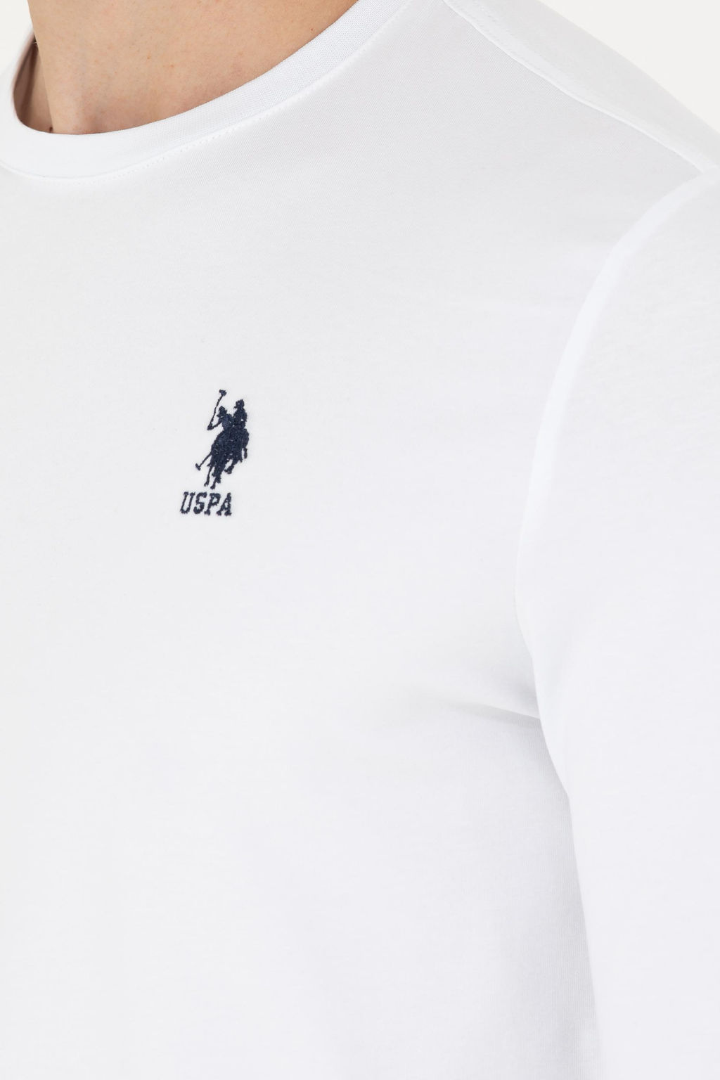 U. S. Polo Assn / Мужской белый базовый свитшот - U.s. polo assn фото 21