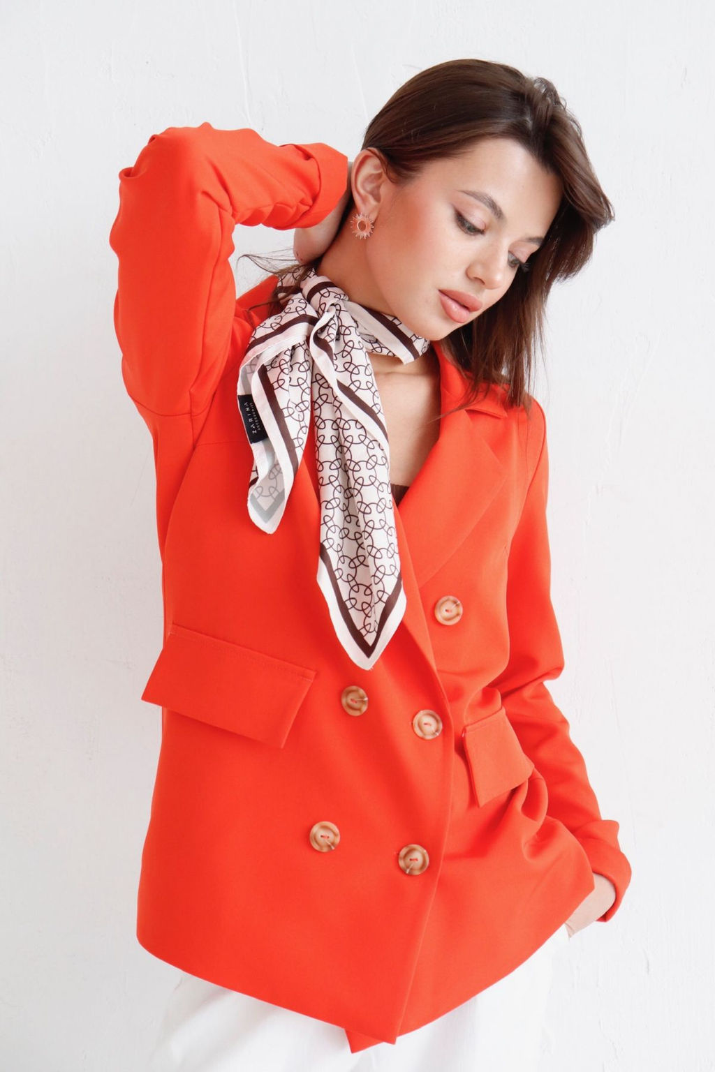 12628 Двубортный жакет красно-оранжевый - Martichelli фото 28