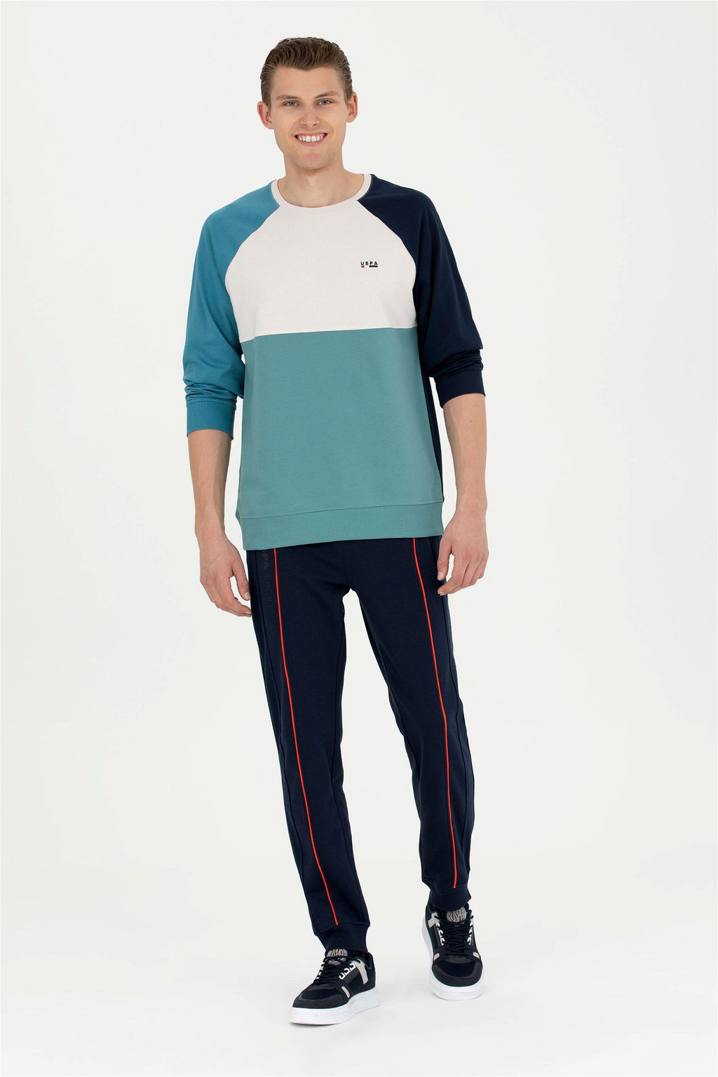 Свитшот мужской U. S. Polo Assn темно-синий из хлопка - U.s. polo assn фото 4