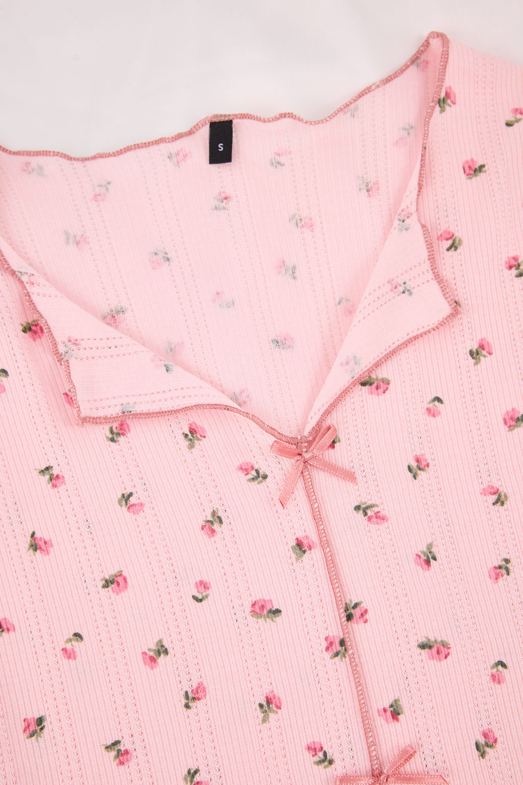 Yesil %100 Pamuklu Cicekli Kurdele/Fiyonklu Fitilli/Pointel Orme Pijama Tak?m? THMSS26PT00010 - Trendyolmilla фото 28