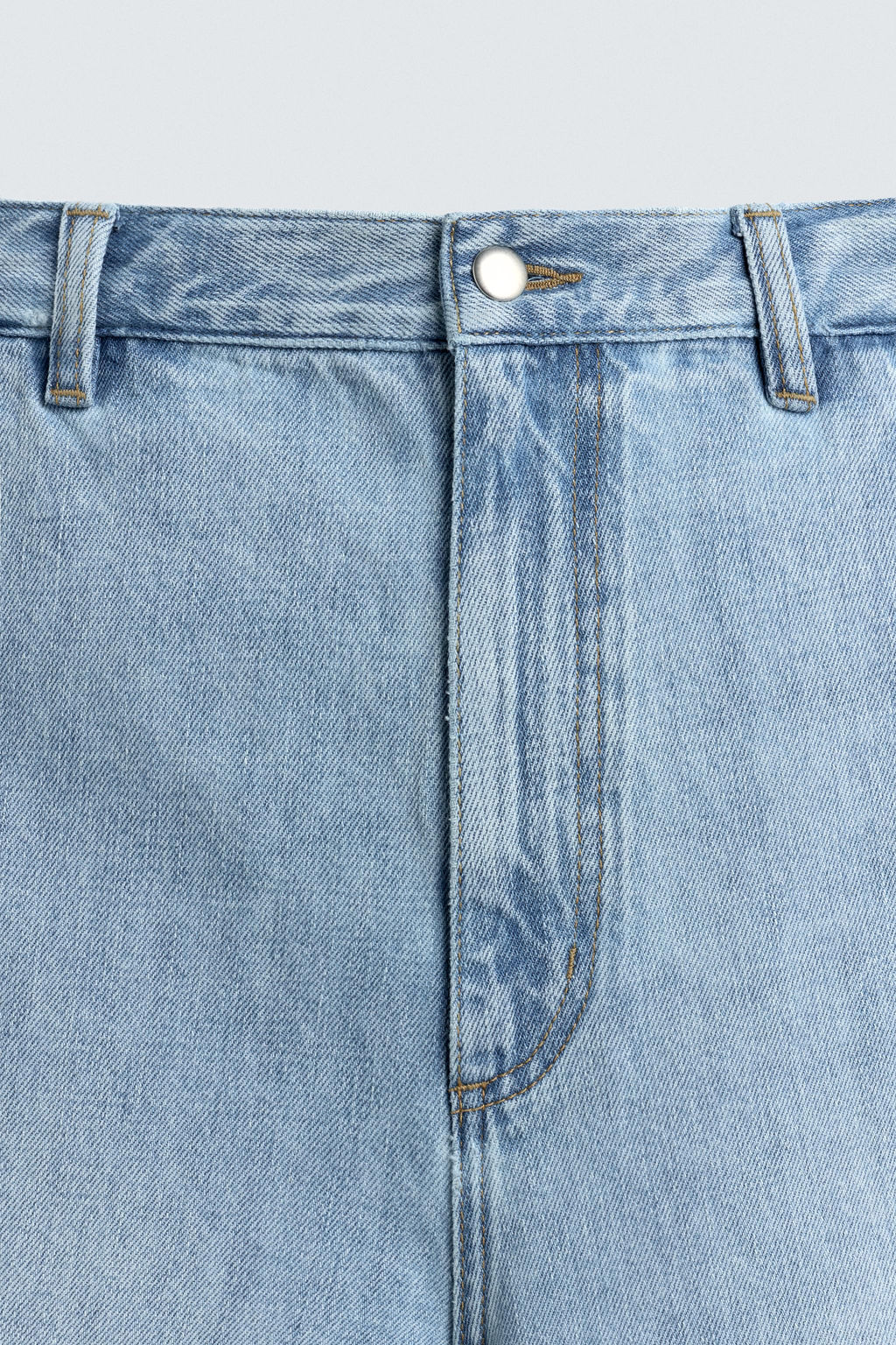 LIMITED EDITION RELAXED FIT DENIM BERMUDA SHORTS - Zara фото 8