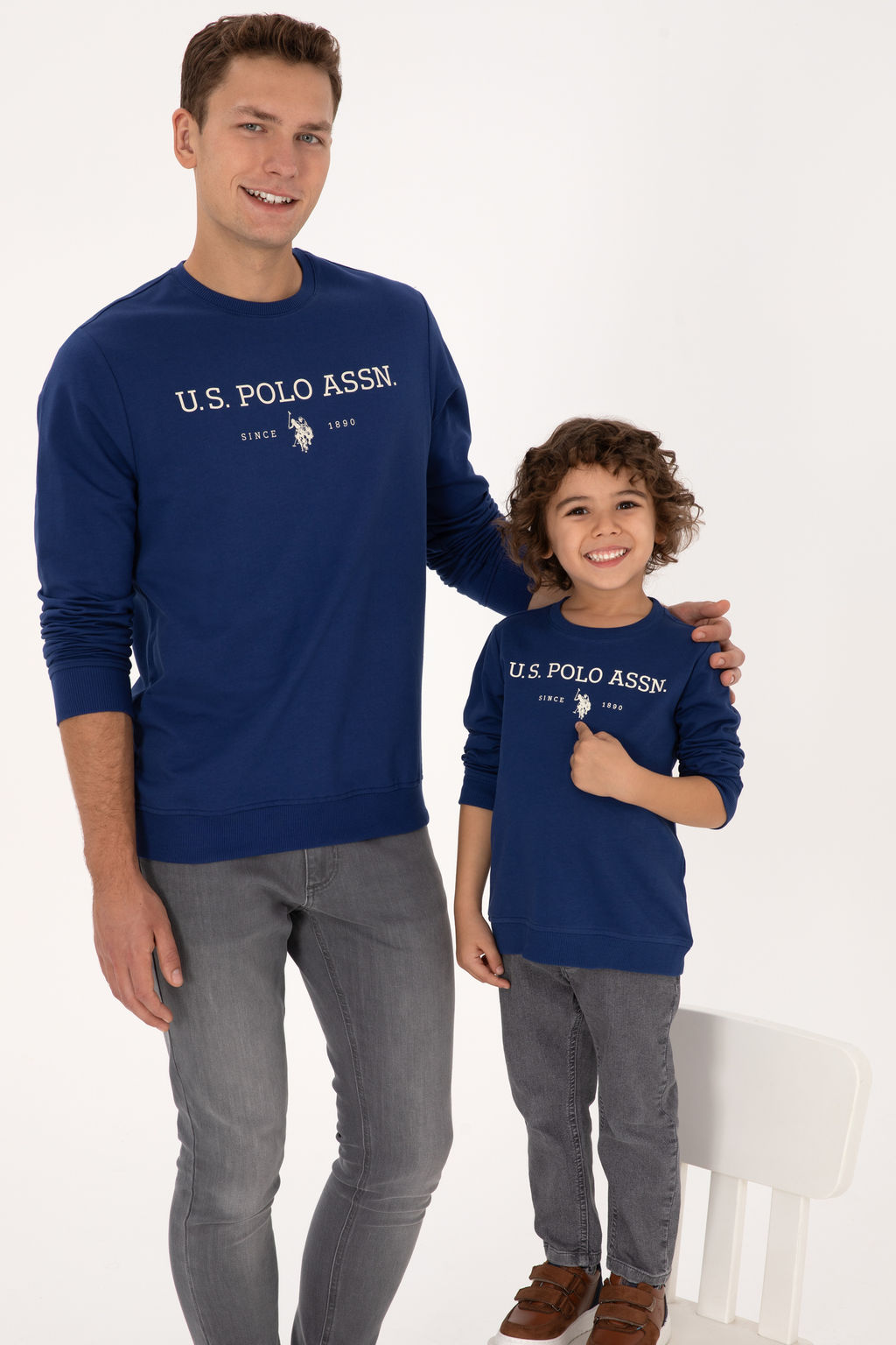 Erkek _ndigo Basic Sweatshirt Sepette S_rpriz _ndirim - U.s. polo assn фото 9