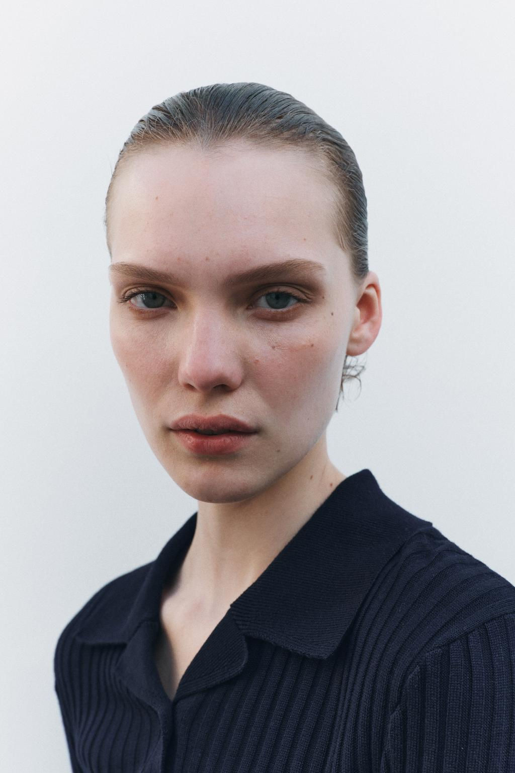 RIBBED KNIT POLO NECK JUMPER - Zara фото 18